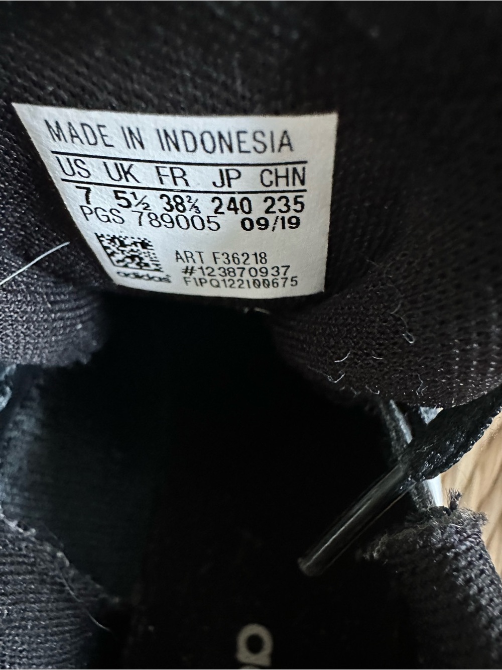 adidas Women’s Black and White Lace-Up Athletic Sneakers - Picture 6 of 7